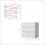 Commode Maldus, trois tiroirs, finition blanche-1513548709