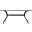 Table rectangulaire pour l'extérieur en aluminium