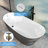 Biocura 67" Modern Acrylic Freestanding Bathtub With Brushed Nickel Drain-107397366