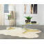 Table basse ronde Naquesha avec plateau en verre en laiton transparent et mat