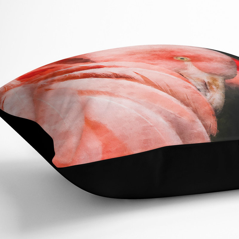 Square Throw Cushion, 40cm H x 40cm W x 15cm D, Black