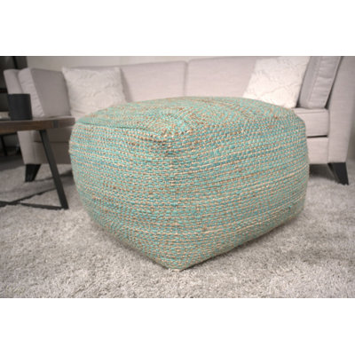 Grand repose-pieds Forest, beige turquoise