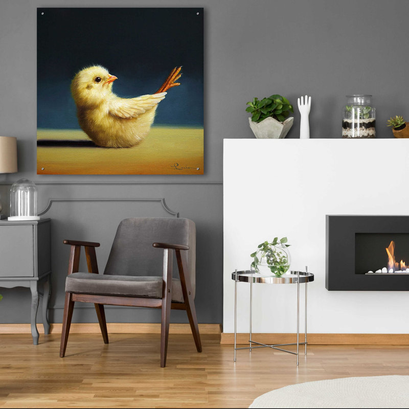 'Yoga Chick Boat Pose' by Lucia Heffernan, 36" H x 36" W x 0.2" D
