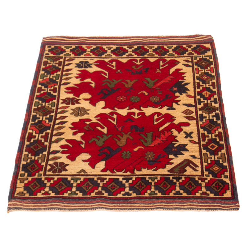 Tapis rouge tadjik 3 pi 4 po x 4 pi 7 po
