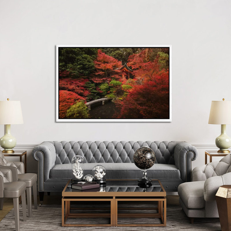 Autumn In Japan XII by Daniel Kordan - Print on Canvas, 152.5 cm H x 101.5 cm W, White Framed