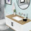 Lavabo encastré en céramique avec trop-plein 19,5 po x 14 po x 6 po, blanc, teinté, pour la maison et le bureau Teinture - salle de bain 19,5 po x 14 po x 6 po, rectangulaire