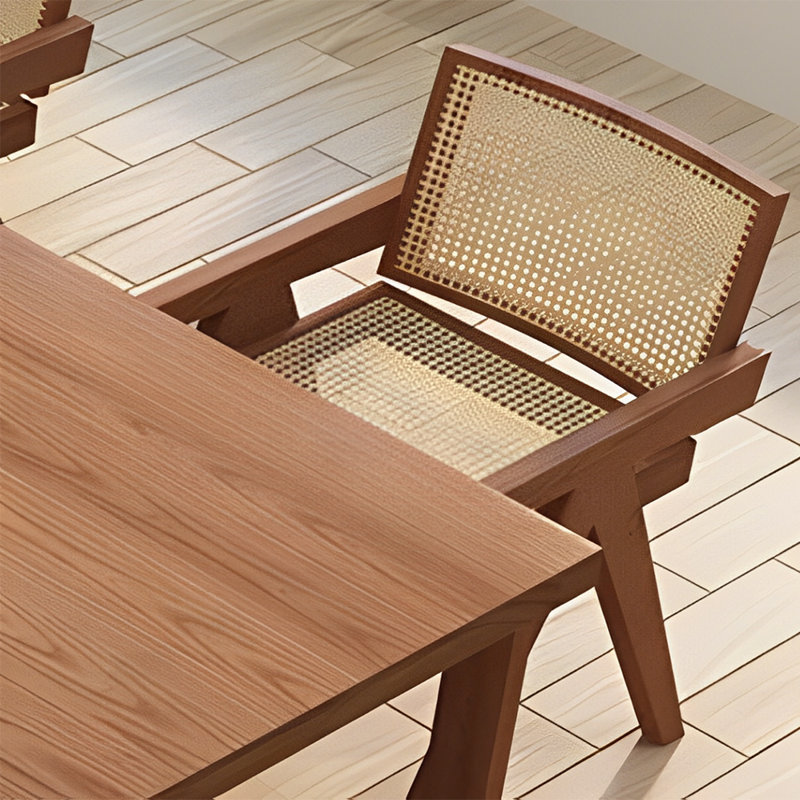 Ensembles de table de salle à manger en bois de frêne, H 29,52 po x L 86,61 po x l 35,43 po