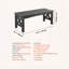 44.5 Weatherproof Plastic Bench with Wood-Look Finish