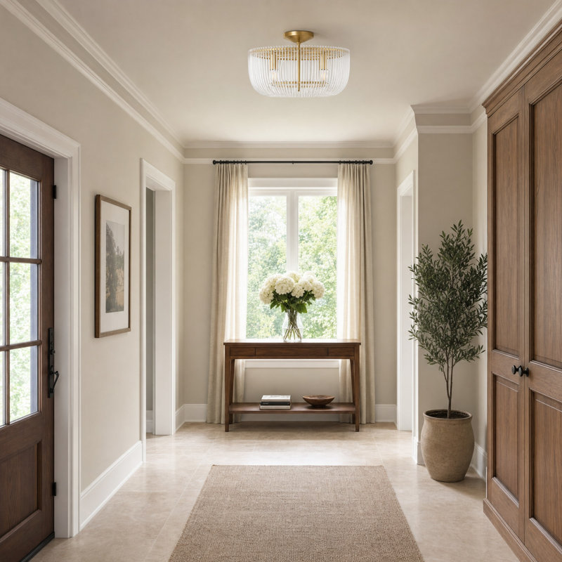 Dartmore Clear Glass Shade Flush Mount