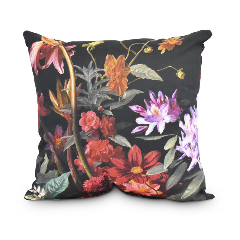Fickle Florals Floral Reversible Throw Pillow, 16" x 16"