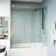 Elan E-Class 56-60" W x 66" H Sliding Frameless Tub Door with 3/8" Clear Glass