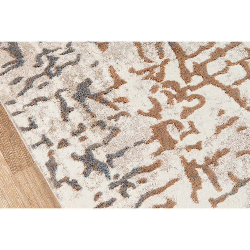 Tapis gris / ivoire Northwick, Rectangle 3 pi 3 po x 5 pi