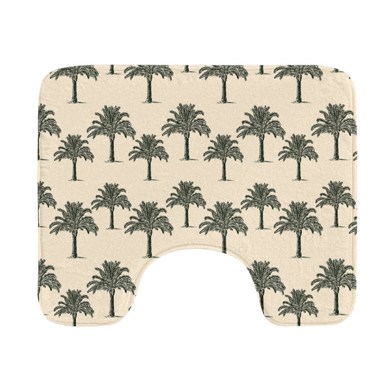 Tapis de salle de bain Palm Tree 20 po coquille d'œuf et conifère Palm Tree