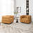 Ashyiah 38" Wide Tufted Swivel Chair with Square Arm-90379845