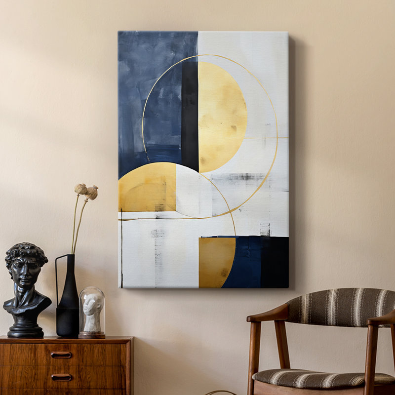 ABSTRACT Series DLV III - Toile tendue avec châssis Premium - Prêt à être accroché, H 18 po x l 12 po