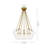 11-Light Lollipop Clear Glass Semi-Flush Mount