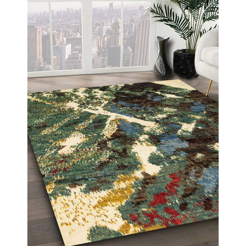 Abstract Indoor Rug, Square 6'