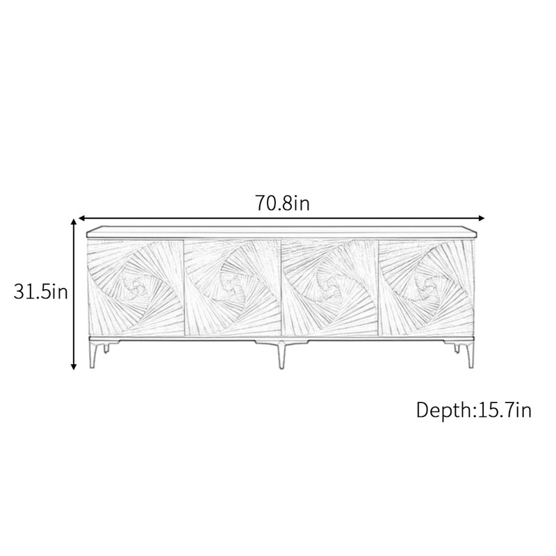 Buffet simple de luxe américain