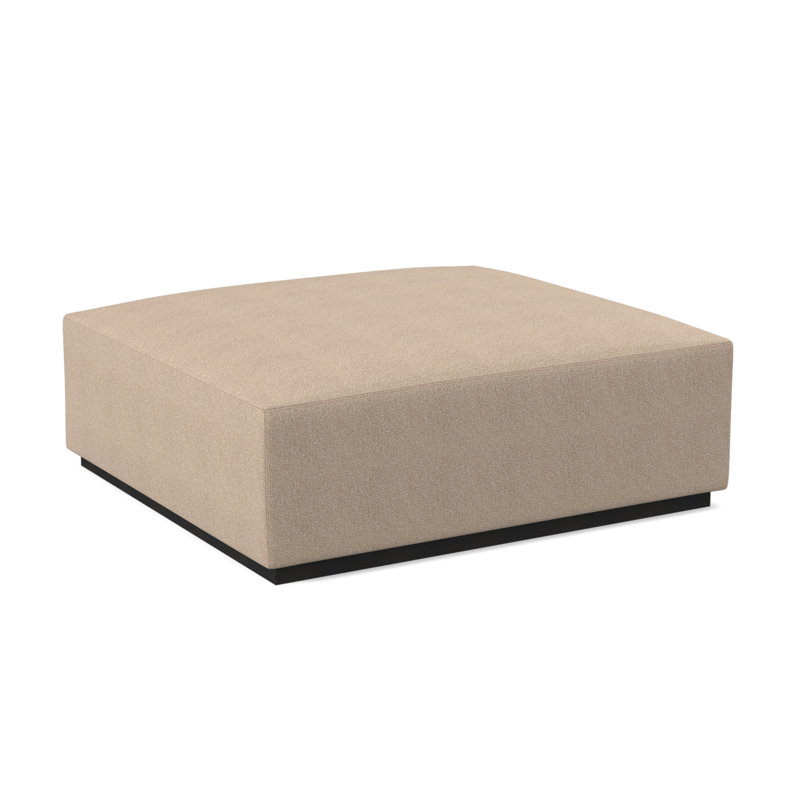 Repose-pieds Club, Espresso, Mélange de polyester uniforme Margaret
