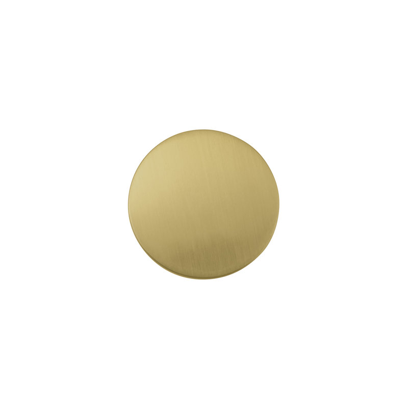 Anders 1.25" Diameter Round Knob, Brushed Golden Brass