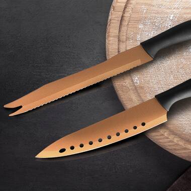 Cook Works Copper 10-Piece Knife & Sheath Set