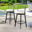 Haahris Patio Swivel Bar Stool with Cushion
