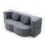 Canapé-lit pliant 2-en-1 avec oreiller, canapé-lit grand, causeuse de plancher et futon, canapé-lit pliant en mousse pour le salon, les invités, le bureau, un appartement, aucun assemblage requis, gris-1745377241