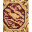 Tapis jaune / brun noué à la main de conception unique 8 pi x 10 pi 3 po Keller
