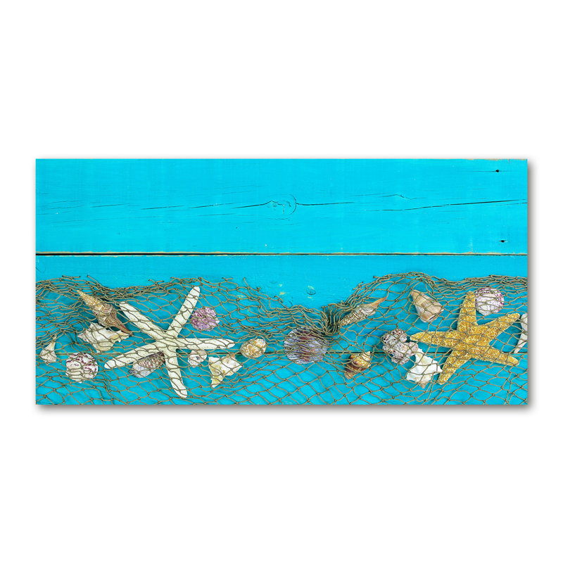 Starfish And Shells - Print, Canvas, 70cm H x 140cm W x 2cm D