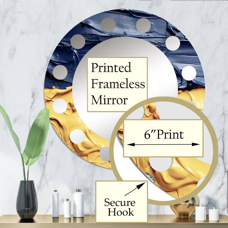Miroir mural rond Nishida, 32 po x 32 po