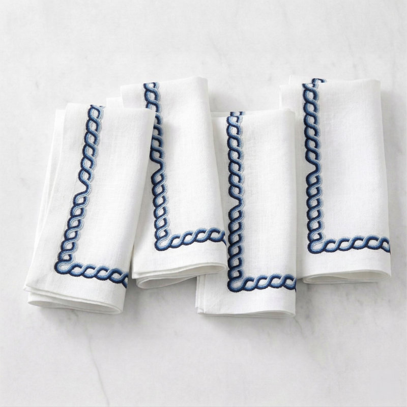 Bodrum Ropework Embroidered Napkins
