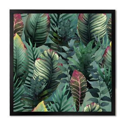 «Tropical Palm Leaves In Jungle», reproduction d'art sur toile traditionnelle