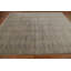 Tapis gris / ivoire en laine noué à la main de conception unique 8 pi x 10 pi 2 po New Age