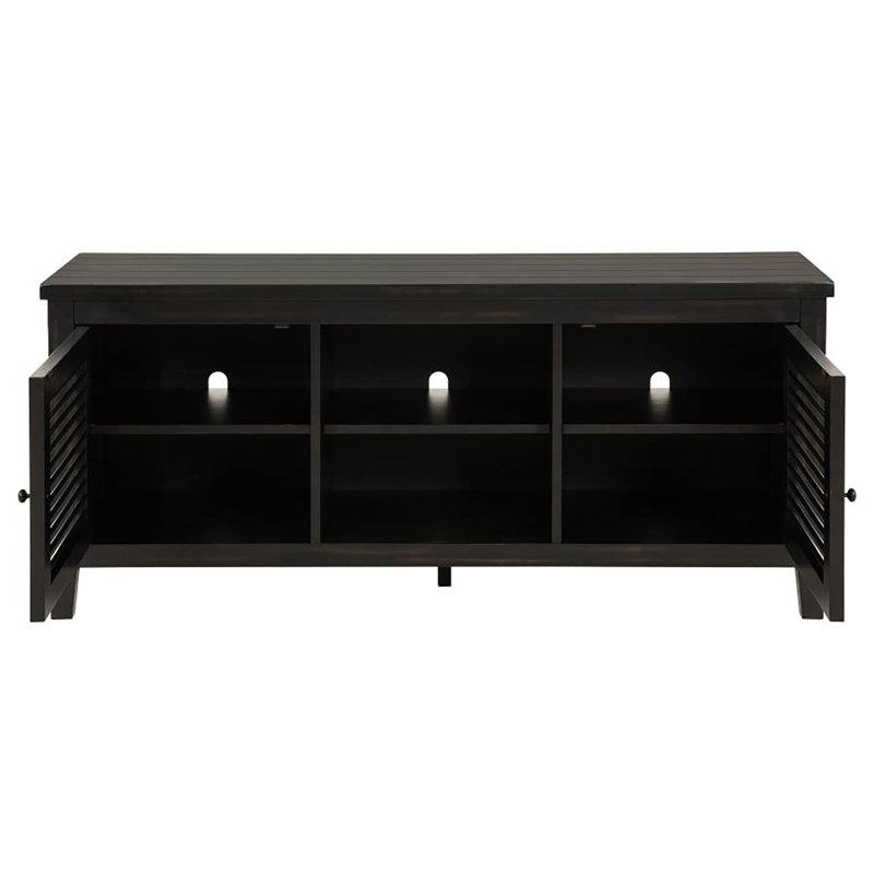 Heritage Design - Generoso 2-Door 60-Inch TV Stand Console Distressed Java