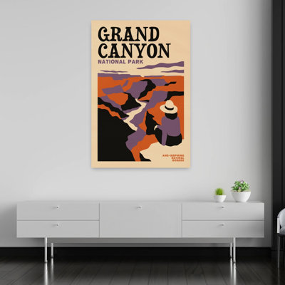 Grand Canyon Vista, paysage contemporain abstrait, impression d'art mural montagne