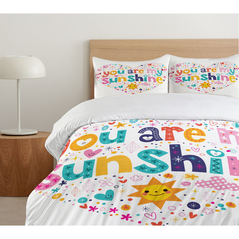 Ensemble de housse de couette Quotes Citation, Simple