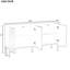 Buffet console beige avec porte inférieure incurvée et accent de rainures arquées - Métal de rangement polyvalent et artisanal