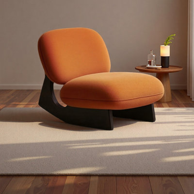 Chaise berçante ergonomique avec base en bois massif