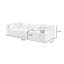 Causeuse-coussin modulaire en velours blanc