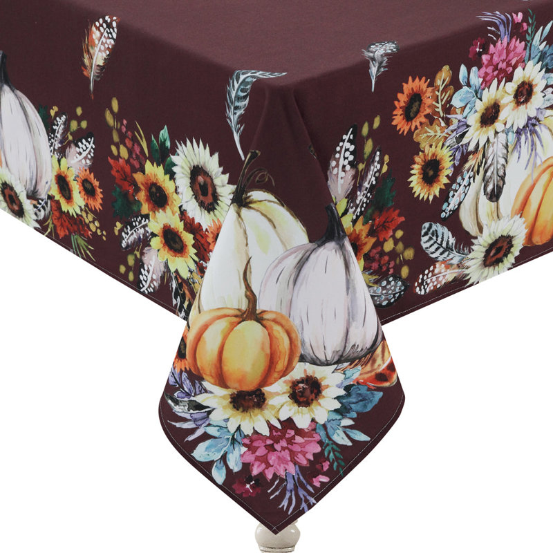 Fall Feathers Tablecloth, 84" L x 70" W
