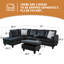 Canapé modulaire en velours 97 po-90409130