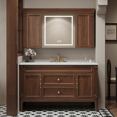American-style mid-antique bathroom cabinet retro