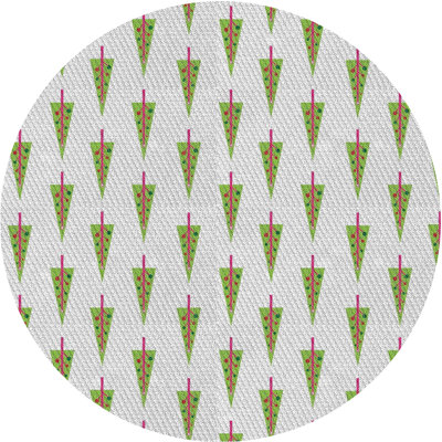 Tapis vert/gris à motifs Oralie