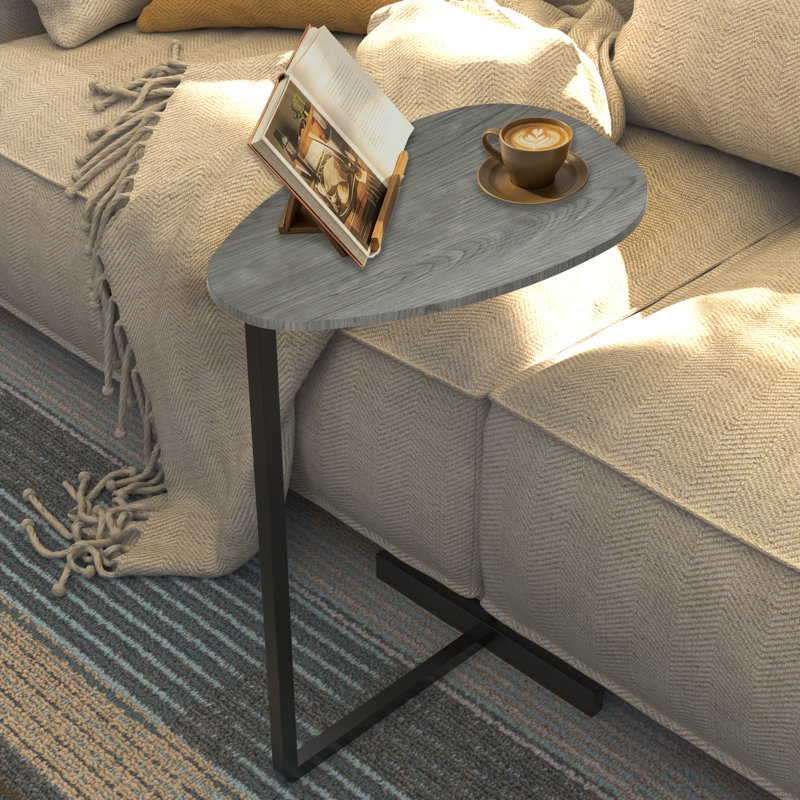Table d'appoint, table de chevet/canapé avec panier de rangement, support portatif pour ordinateur portable