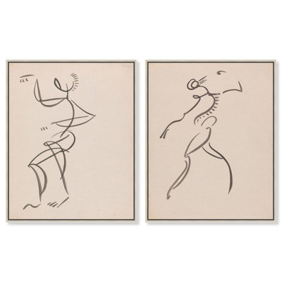 Ensemble de 2 figurines dansantes modernes 