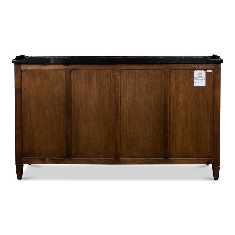 Madigan 64'' W Solid Wood Sideboard, Antique Black