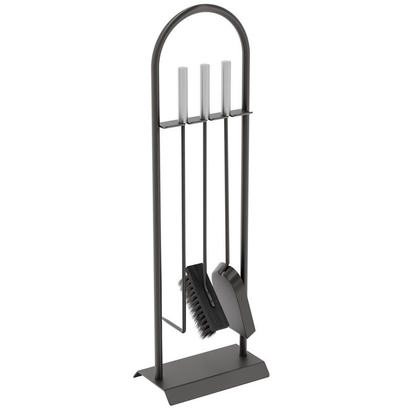 Vida Arc Steel Fireplace Tool Set