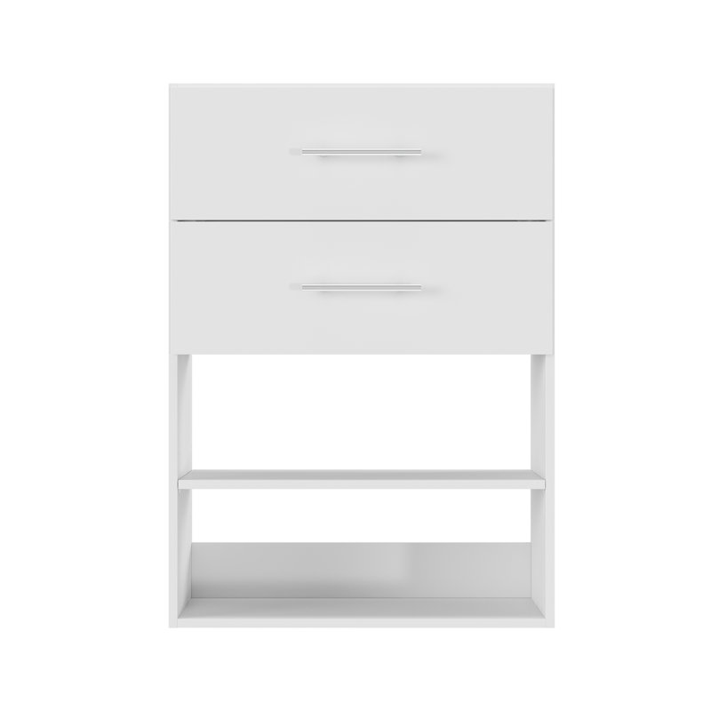 Système d'organisation à 2 tiroirs, Blanc, H 36 po x l 25,5 po x P 14 po