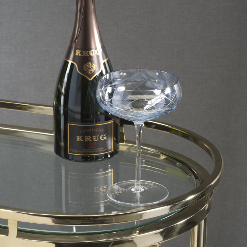 Verres coupés à la main Audrey, Éclat bleu