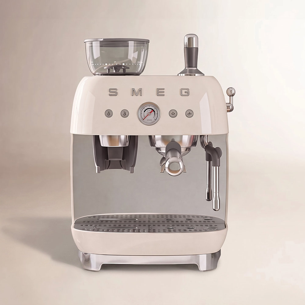 SMEG 50's Retro Espresso Machine, Cream